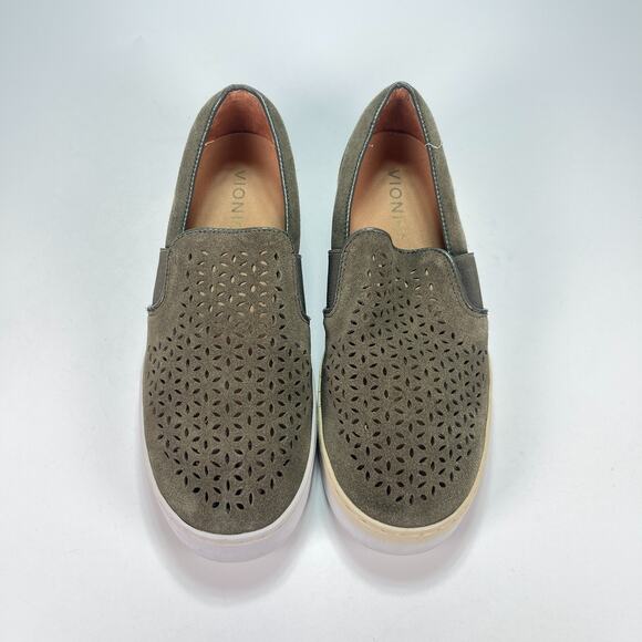 Vionic Kani Olive Green Casual Slip On Sneakers Shoes TVW5352 Women's Size 7 - Picture 3 of 10